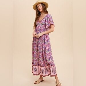 Pinkblush floral maxi dress nwot